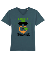 Lucky And Charming Tricou mânecă scurtă guler V Bărbat Presenter