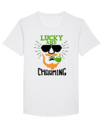 Lucky And Charming Tricou mânecă scurtă guler larg Bărbat Skater