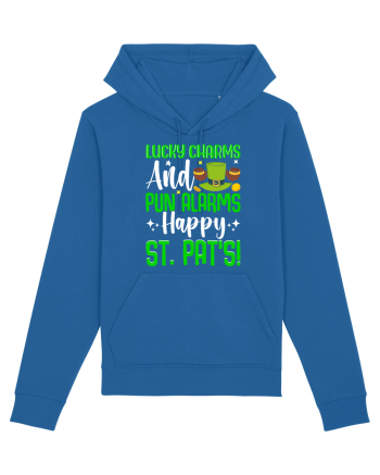 Lucky charms and pun alarms. Happy St. Pat's! Royal Blue
