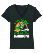 Pots of pun gold at the end of the rainbow! Tricou mânecă scurtă guler V Damă Evoker