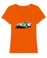 Masina Sport Pop Art Tricou mânecă scurtă guler larg fitted Damă Expresser