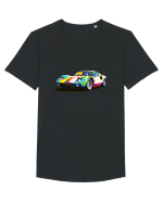 Masina Sport Pop Art Tricou mânecă scurtă guler larg Bărbat Skater