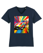 Masina Sport Pop Art Tricou mânecă scurtă guler V Bărbat Presenter