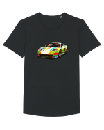 Masina Sport Pop Art Tricou mânecă scurtă guler larg Bărbat Skater