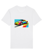 Masina Sport Pop Art Tricou mânecă scurtă Unisex Rocker