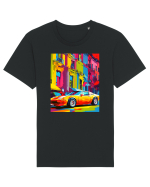 Masina Sport Pop Art Tricou mânecă scurtă Unisex Rocker