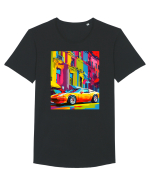 Masina Sport Pop Art Tricou mânecă scurtă guler larg Bărbat Skater