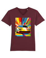 Masina Sport Pop Art Tricou mânecă scurtă guler V Bărbat Presenter