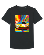 Masina Sport Pop Art Tricou mânecă scurtă guler larg Bărbat Skater