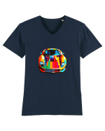 Masina Sport Pop Art Tricou mânecă scurtă guler V Bărbat Presenter