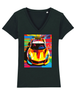 Masina Sport Pop Art Tricou mânecă scurtă guler V Damă Evoker