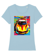 Masina Sport Pop Art Tricou mânecă scurtă guler larg fitted Damă Expresser