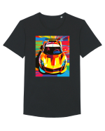 Masina Sport Pop Art Tricou mânecă scurtă guler larg Bărbat Skater