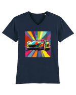 Masina Sport Pop Art Tricou mânecă scurtă guler V Bărbat Presenter