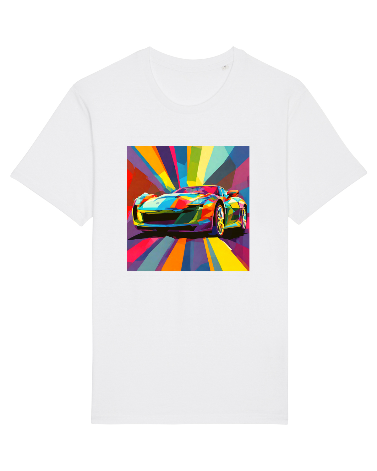 Tricou mânecă scurtă Unisex Rocker White