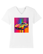 Masina Sport Pop Art Tricou mânecă scurtă guler V Bărbat Presenter