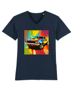 Masina Sport Pop Art Tricou mânecă scurtă guler V Bărbat Presenter