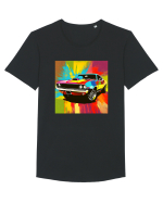 Masina Sport Pop Art Tricou mânecă scurtă guler larg Bărbat Skater