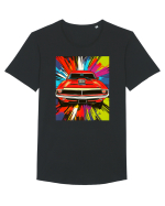 Masina Sport Pop Art Tricou mânecă scurtă guler larg Bărbat Skater
