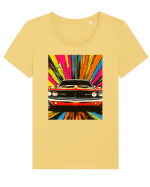 Masina Sport Pop Art Tricou mânecă scurtă guler larg fitted Damă Expresser
