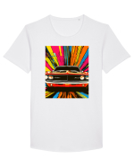 Masina Sport Pop Art Tricou mânecă scurtă guler larg Bărbat Skater