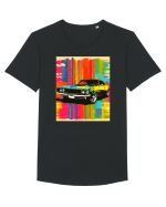Masina Sport Pop Art Tricou mânecă scurtă guler larg Bărbat Skater