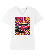 Masina Sport Pop Art Tricou mânecă scurtă guler V Bărbat Presenter