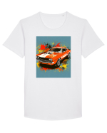 Masina Sport Pop Art Tricou mânecă scurtă guler larg Bărbat Skater