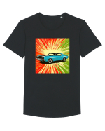 Masina Sport Pop Art Tricou mânecă scurtă guler larg Bărbat Skater