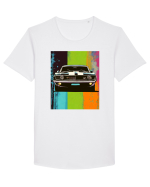 Masina Sport Pop Art Tricou mânecă scurtă guler larg Bărbat Skater