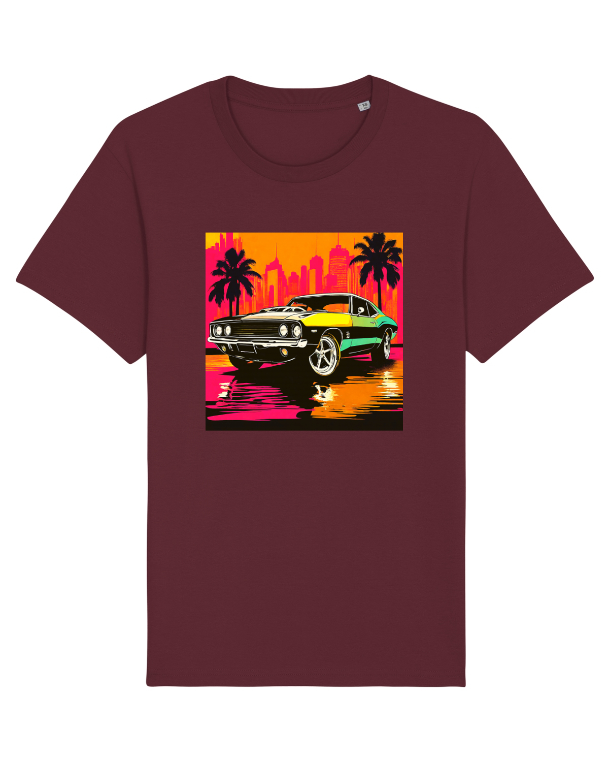 Tricou mânecă scurtă Unisex Rocker Burgundy