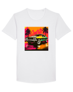 Masina Sport Pop Art Tricou mânecă scurtă guler larg Bărbat Skater