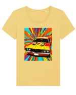 Masina Sport Pop Art Tricou mânecă scurtă guler larg fitted Damă Expresser