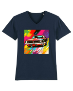 Masina Sport Pop Art Tricou mânecă scurtă guler V Bărbat Presenter