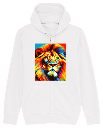 Lion Pop Art White