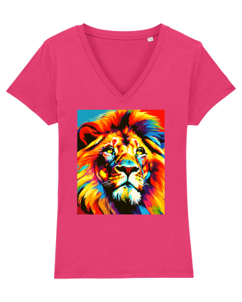 Lion Pop Art Raspberry