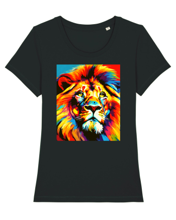 Lion Pop Art Black