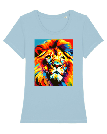 Lion Pop Art Sky Blue