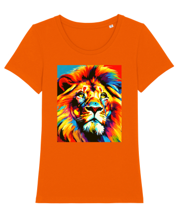 Lion Pop Art Bright Orange