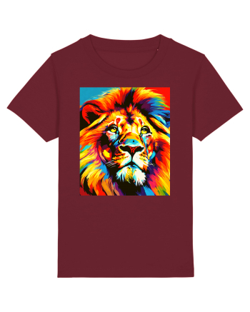 Lion Pop Art Burgundy