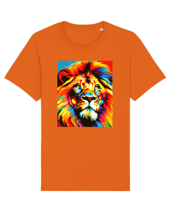 Lion Pop Art Bright Orange