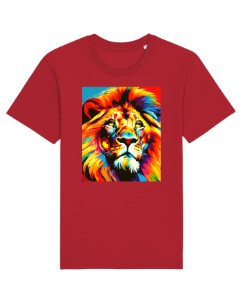 Lion Pop Art Red