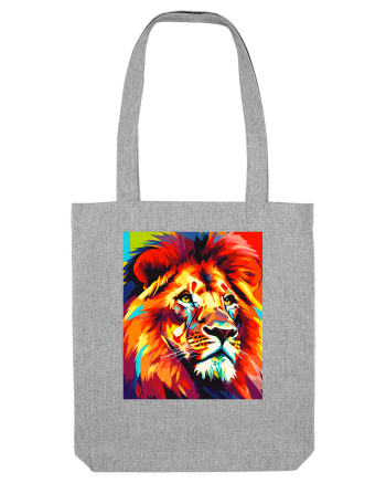 Lion Pop Art Heather Grey