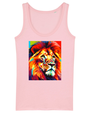 Lion Pop Art Cotton Pink