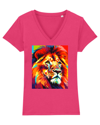 Lion Pop Art Raspberry