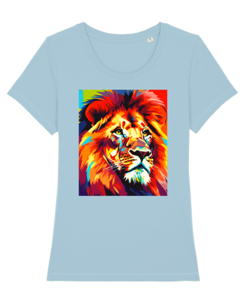 Lion Pop Art Sky Blue