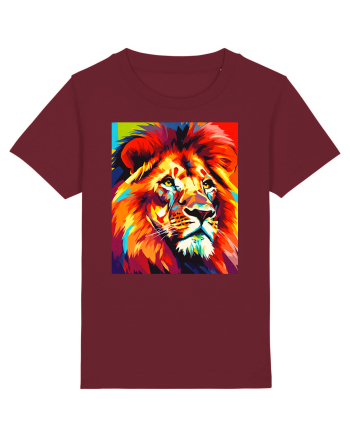 Lion Pop Art Burgundy