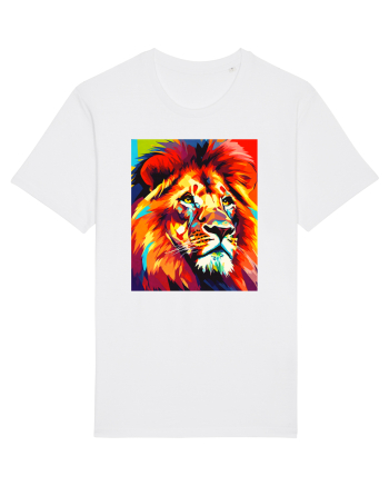 Lion Pop Art White