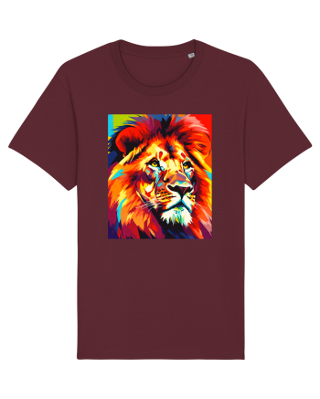 Lion Pop Art Burgundy