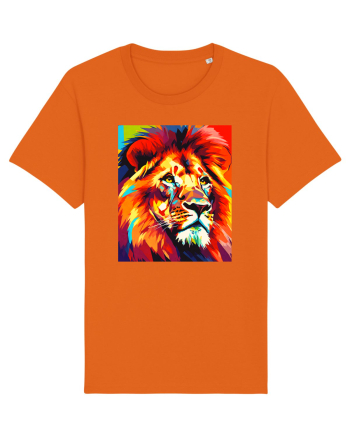 Lion Pop Art Bright Orange